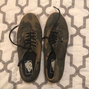 SALE Camo vans, after today giving to goodwill